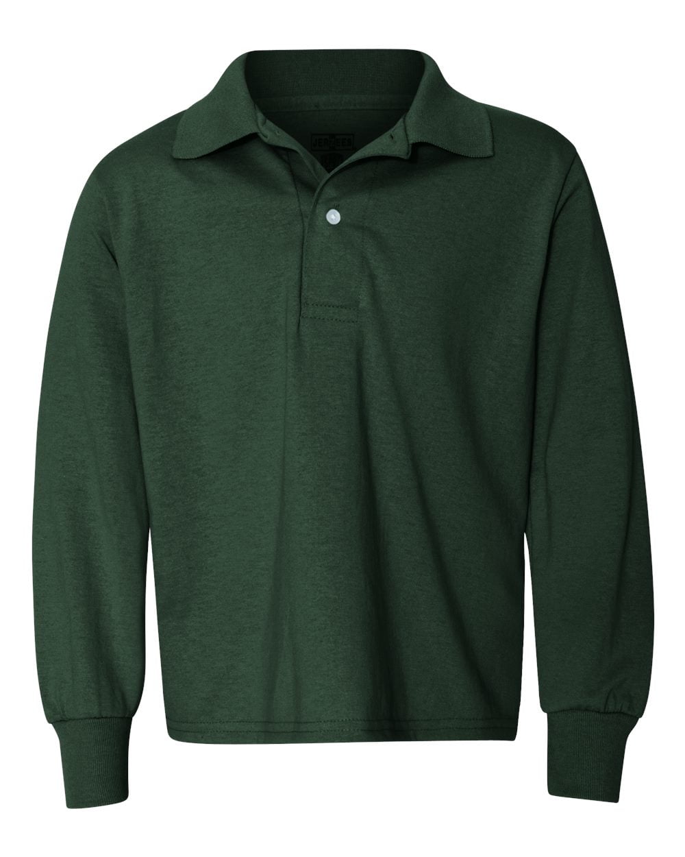 JERZEES - Youth SpotShieldâ¢ Long-Sleeve Jersey Polo - FOREST GREEN - M - Walmart.com - Walmart.com