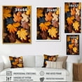 thumbnail image 4 of Designart "Autumn Mapple Leaves in Yellow and Orange I" Floral Canvas Wall Art - Traditional Orange Leaves Living Room Canvas Art, 4 of 6