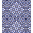 thumbnail image 3 of Mosaic Duvet Cover Set, Colorful Traditional Moroccan Portugal Azulejo Ceramic Floral Tiles Pattern, Decorative 2 Piece Bedding Set with 1 Pillow Shams, Twin Size, Indigo Orange Pearl, by Ambesonne, 3 of 3