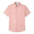 thumbnail image 5 of COSFO Casual Button Down Shirts for Men Summer Short Sleeve Striped Shirt Vacation Classic Fit Beach Collared Men's Shirts 4xl, 5 of 5