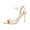 Beige, variant on Women's Shoes Candy Colored Pointed Toe Sandals Trendy Ankle Strap High Heels Metal Chain Large Shoes