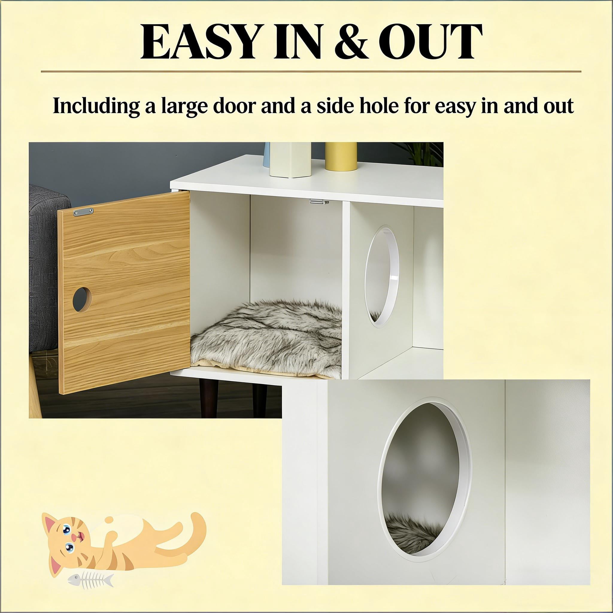 Elevated Pet House Wooden Cat House