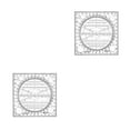 thumbnail image 4 of Langgg Practical Geometric Round Drawing Ruler Table for Drafting Student Style A 2Set, 4 of 6