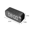 thumbnail image 3 of SuoKom Bluetooth Speakers Alarm Clock LED Mirror Clock With Screen 5.0 Wireless Bluetooth Audio Dual Alarm Clock Three-level Brightness Call Card,Built-In Lithium Battery Alarm Clock On Clearance, 3 of 8