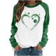 thumbnail image 2 of Xuyuer St. Patrick's Day Sweatshirt for Women Irish Shamrock Pullover Shirts Tops Raglan Sleeve Lucky Leaf Clover Shirt, 2 of 5