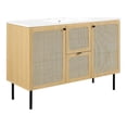 thumbnail image 3 of Modway Chaucer 48" Single Sink Wood & Metal Bathroom Vanity in Oak and White, 3 of 17