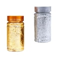 thumbnail image 2 of EeaseMX 2 botellas de 3 g de papel de aluminio dorado y plateado para decoración de uñas, calcomanías con purpurina, decoración de fundas de teléfono, manualidades (estilo plateado y dorado), 2 of 7