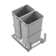 thumbnail image 2 of Dowell B18 Aluminum Base Wastebasket Pullout with Door Mount and Two 50L/52.8Qt/13.2Gal Plastic Bins (4012 0218+50x2), 2 of 16