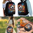 thumbnail image 2 of Jeiento Football Backpack and Lunch Bag Set for Boys 6-7 8-9 Kids Bookbag with Lunch Box Pencil Case 3 IN 1 Set Primary School Bag for Kids Girls Splash Ink Backpacks, 2 of 7