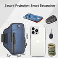 thumbnail image 2 of Hukapapa Bolso de brazo para teléfono celular para deportes al aire libre de fibra de poliéster para hombres y mujeres para correr fitness bolso para teléfono celular azul, 2 of 5