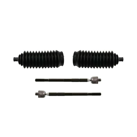 2 Inner Tie Rod Ends   2 Bellow Boots Front Steering Kit