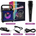 thumbnail image 3 of RISEBASS Karaoke Machine for Kids & Adults Singing Machine Speaker with Microphone, Blue, 3 of 7