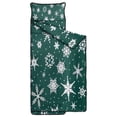 thumbnail image 2 of Green Christmas Snowflake Pattern Toddler Nap Mats for Kids Preschool,60"x20" Sleeping Mat Bag or Kids,Toddler Sleeping Bag,Toddler Nap Mat or Daycare, 2 of 6