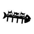 thumbnail image 4 of Gancho de pared para gatos, perchero para ropa, organizador compacto para ahorrar espacio, color negro, para llaves, para oficina, porche, puerta,, 4 of 8