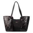 thumbnail image 1 of Bolso de Dama AngeLozano  De Piel Sintetico Charol con Cincelado Modelo Mazatlan Negro, 1 of 6