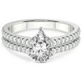 thumbnail image 3 of 5 Carat IGI Certified Pear Shape Lab Grown Diamond Engagement Ring | 14K White Gold |Tosca Secret Halo Double Band Diamond Ring | FG-VS1-VS2 Quality Friendly Diamonds, 3 of 4