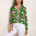 thumbnail image 3 of Pink & Green Fashions & Products! Long Sleeve Blouse Woman Streetwear Casual Shirts Summer Oversize Woman Streetwear Clothing Birthday Present, 3 of 7