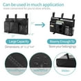 thumbnail image 6 of Gogcaro Bedside Caddy Bunk Bed Organizer Bedside Storage Organizer Hanging Bed Organizer Storage Bag Pocket for Bunk, Hospital Beds, College Dorm Rooms, Baby Bed Rails, Camp 8 Pockets (Black), 6 of 7
