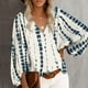 thumbnail image 2 of Blusa Con Manga De Obispo, Blusa Informal Con Estampado Floral Elegante Para El Hogar ANGGREK AH3443, 2 of 5