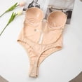 thumbnail image 4 of body shaper for women Party Dress Bodysuit Underwear Women Body Shaper Slips Backless Bra G-string Waist Trainer Deep U Plunge Underdress ShapewearSup, 4 of 5