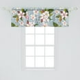 thumbnail image 2 of Floral Design Window Valance, Asian Springtime Flowers with Leaf Pattern on Oriental Backdrop, Curtain Valance for Kitchen Bedroom with Rod Pocket, 54" X 18", Pale Pink Forest Green, by Ambesonne, 2 of 2