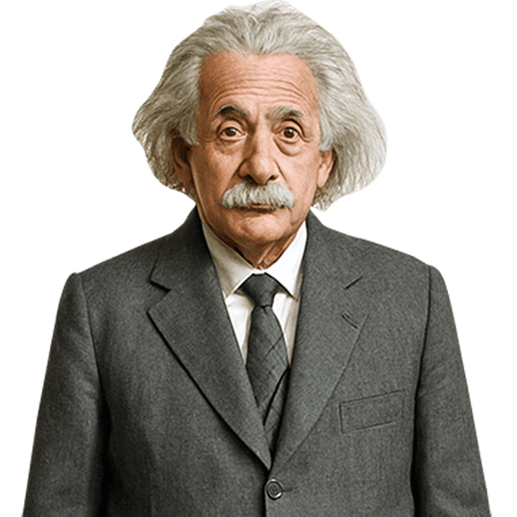 Albert Einstein (Grey Suit) Half Body Buddy Cutout