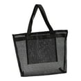 thumbnail image 4 of Abbracc Mesh Beach Bag with Zipper Large Capacity with Top Handles Swimming Pool Bag Black, 4 of 9