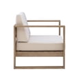 thumbnail image 4 of Afuera Living Modern Wood Outdoor Chair with Cushions in Natural, 4 of 13