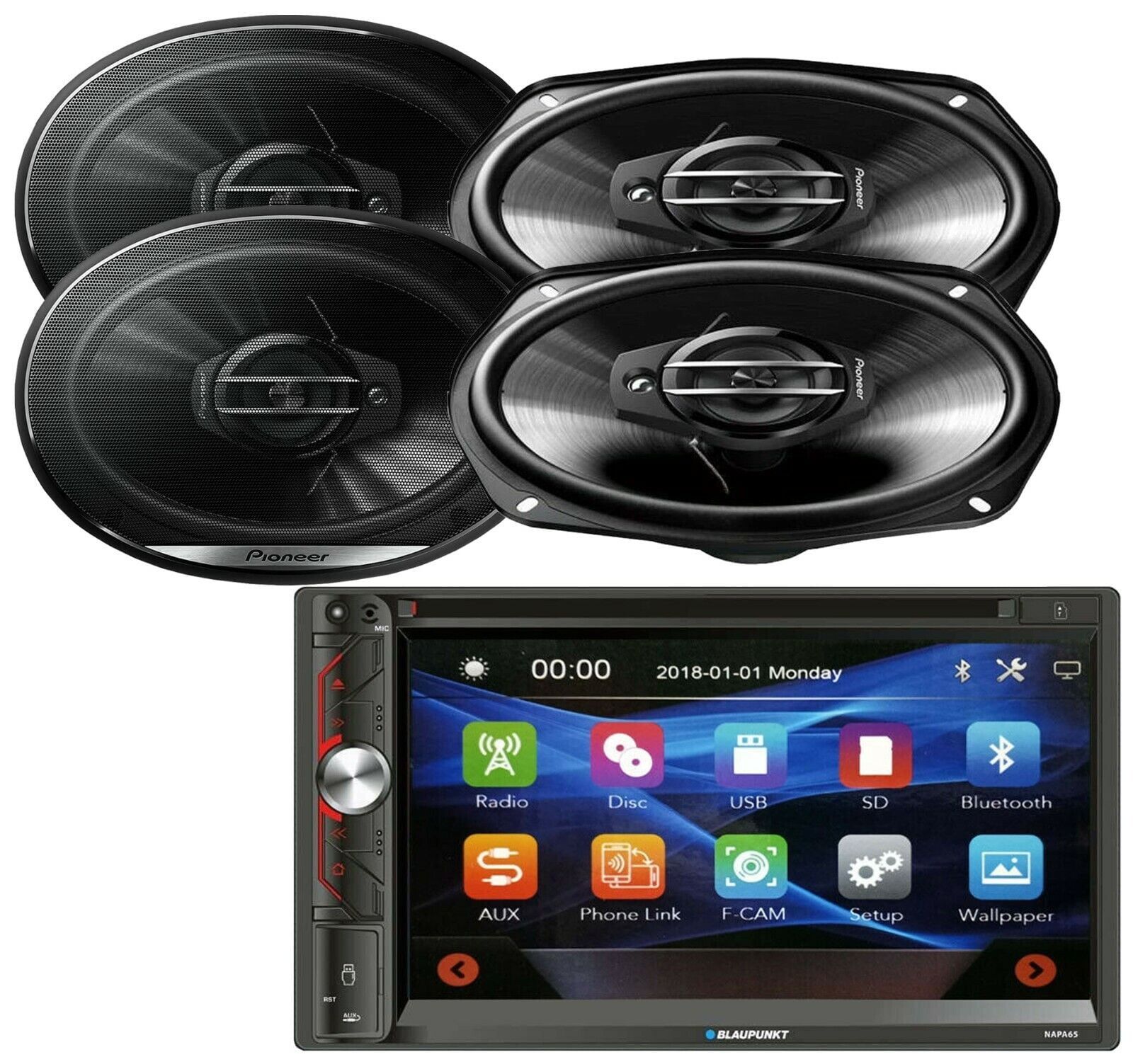 Blaupunkt NAPA65 Touchscreen 6.9" Receiver +4x Pioneer TSG6930F 6x9