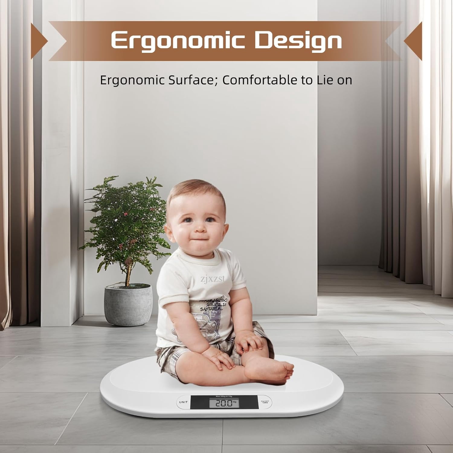 Electronic Digital Baby Infant Scale, Baby Weighing Scale, Pet Scale, Automatic Shut Off,LCD Display,Four Rubber Feet,for Weighing Items Blow 20kg/44pounds