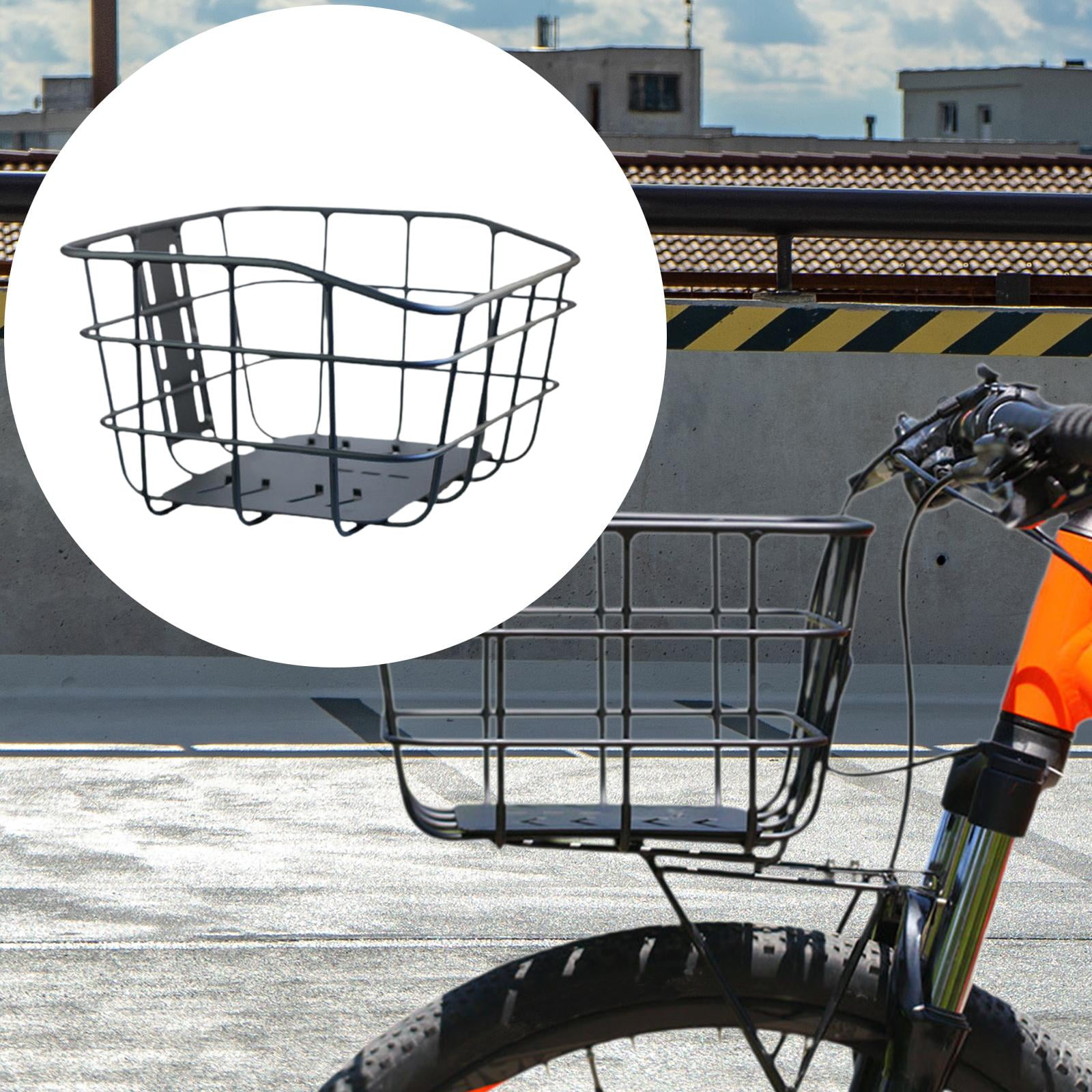 DimyFew Bike Basket Pannier Basket Dogs Carrier Women Men Stylish Carrying Bicycle Front S with Base Plate