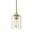 Clear Glass Cylinder, variant on Gold Pendant Light, 1-Light Pendant Lights Kitchen Island with Striped Amber Glass Shade, Modern Hanging Light Fixtures for Entryway Dining Room, AD-22299-1P-OR