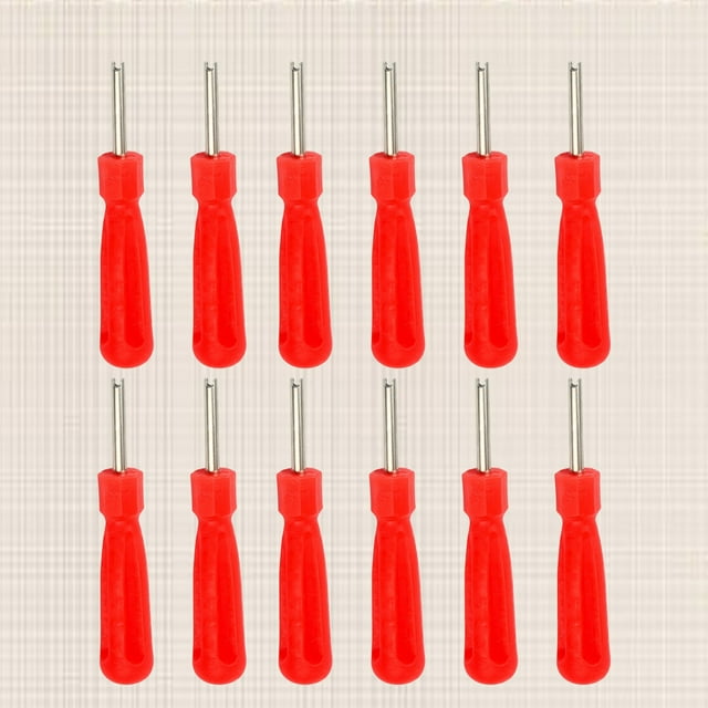 BEADCEST 12Ud Herramienta Para Instalación Y Extracción De Núcleos Para Válvulas Con Mango Rojo