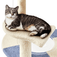 thumbnail image 3 of Alden Design 35.5″H Ocean Cat Tree with Padded Perch Natural Sisal for Kittens, Blue/Beige, 3 of 10