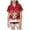 Red, variant on Girls Christmas Pajama Set Holiday Themed Short Sleeve Button Down Top and Comfortable Shorts Cute Sleepwear for Kids Festive Family Matching Outfit