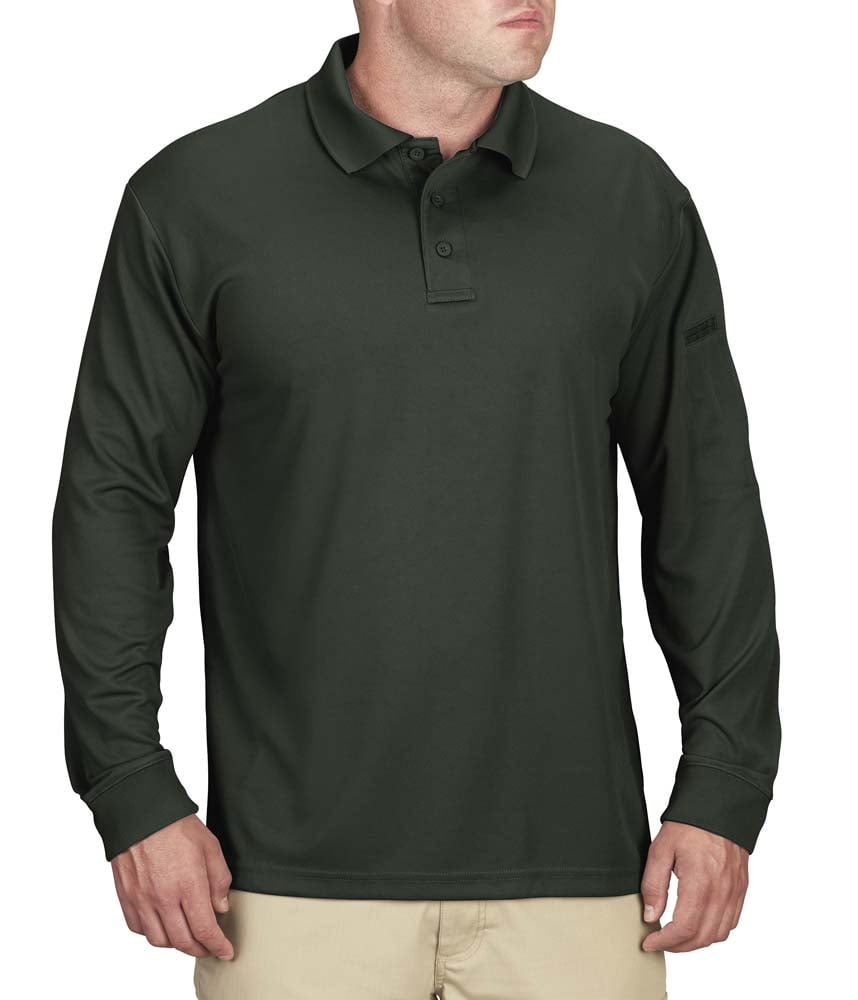 Propper - Propper F5356 Mens Long Sleeve Uniform Polo Shirt, Dark Green ...