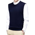 thumbnail image 5 of Zvmxot Crew Neck Sweater Vests for Men Sleeveless Sweater Lightweight Pullover Casual Slim Fit Warm Thermal Tops, 5 of 6