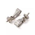 thumbnail image 3 of GKNET 50Pcs Stainless Steel Pendants Peg Bails Clasp Pinch Charm Connector 12x4mm, 3 of 6