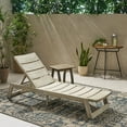 thumbnail image 2 of Noble House Mahalo Outdoor Acacia Wood Chaise 2-Pc Lounge, 2 of 11