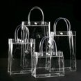 thumbnail image 5 of 5PCS Reusable Clear PVC Plastic Tote Bag with Clear Handle Beautiful Gift Bag, 5 of 5