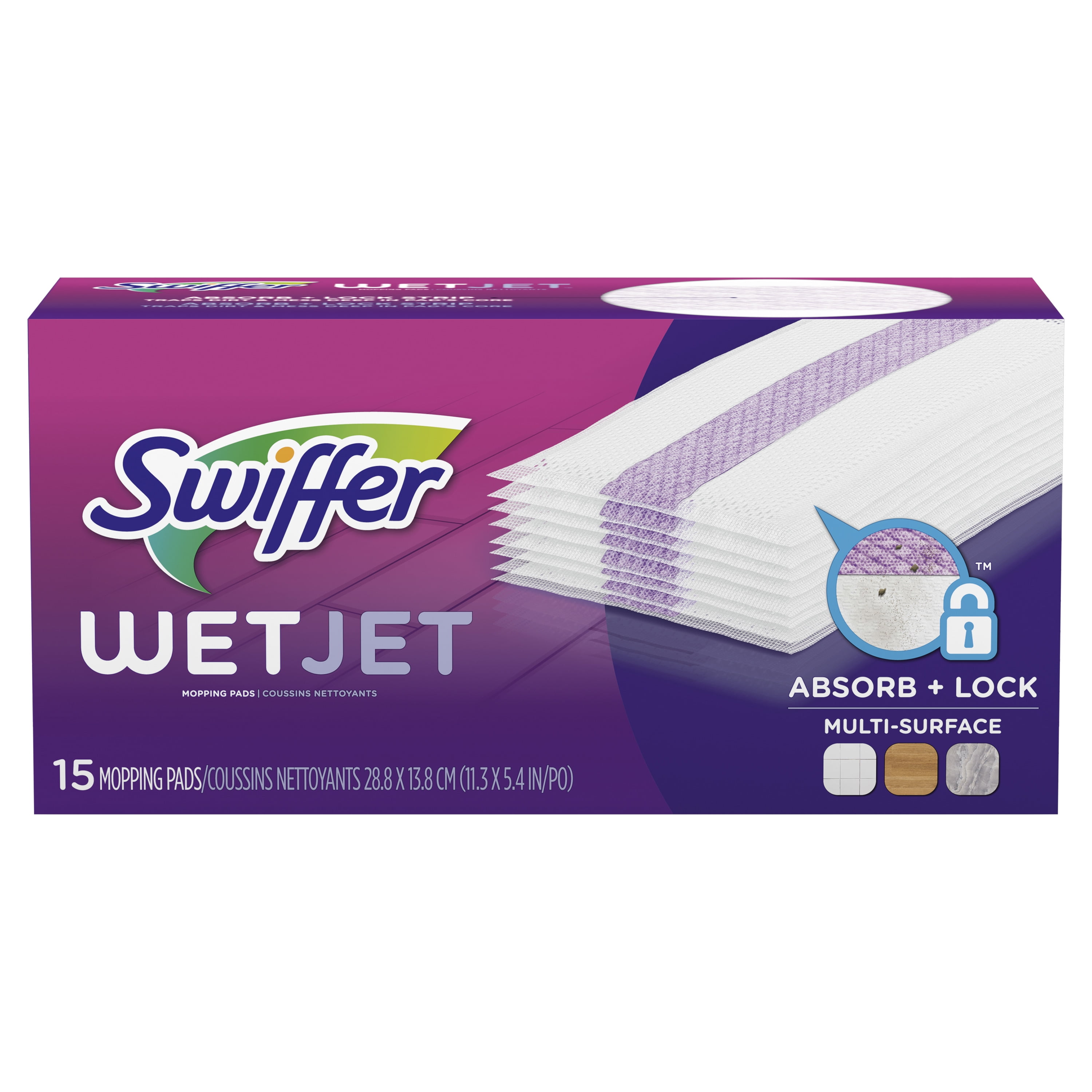 Swiffer WetJet Multi-Surface Floor Cleaner Spray Moping Pads Refill - Unscented - 15ct