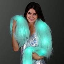 FlashingBlinkyLights Aqua Glam Light Up LED Faux Fur Boa