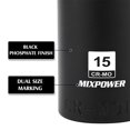 thumbnail image 4 of MIXPOWER 1/4" Drive Deep Magnetic Impact Socket Set with Storage Rails, 14-Piece, 6 Point, 4-15mm, Metric, CR-MO, 4 of 6