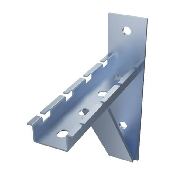Electro Zinc Plated Wire Mesh Cable Tray bracket, Silver Steel, Triangle, Wall Mount, 150mm, 2 pack