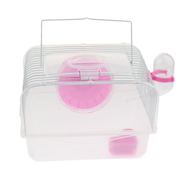 Jaula portátil Sunnimix jaula de hámster grande para mascotas Plástico rojo