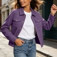 thumbnail image 6 of Gytharion Women's Faux Suede Shirt Jackets Button Front Turn Down Collar Jackets Long Sleeve Solid Color Casual Jackets with Pockets, 6 of 8