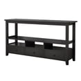 thumbnail image 5 of Tcbosik 3-Tier Console Table with Open Shelves and Drawers, Wood Sofa Table for Living Room Entry Bedroom, Black, 5 of 7
