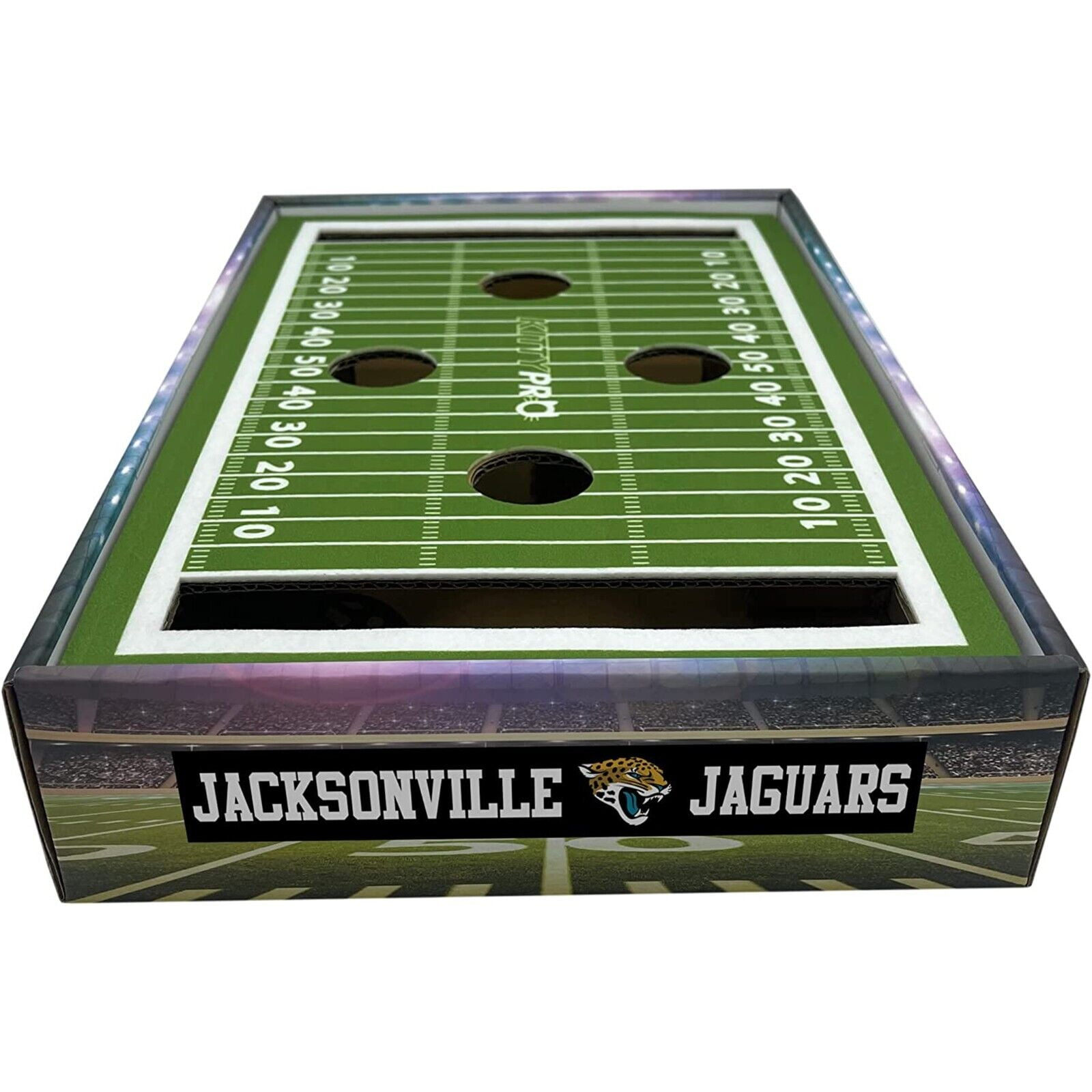 Pets First NFL Jacksonville Jaguars Cat Scratcher Box Football Field Designed Cat Scratcher & Lounge