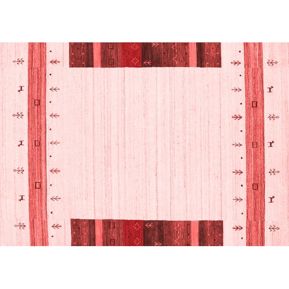 Ahgly Company Indoor Rectangle Solid Red Modern Area Rugs, 8' x 12'