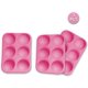 thumbnail image 2 of Paquete de 3 moldes de silicona de media esfera de 6 agujeros para pasteles, gelatina, pudín, dulces, chocolates, fondant de silicona antiadherente para hornear pasteles de chocolate (rosa) JFHHH pequeña, 2 of 5